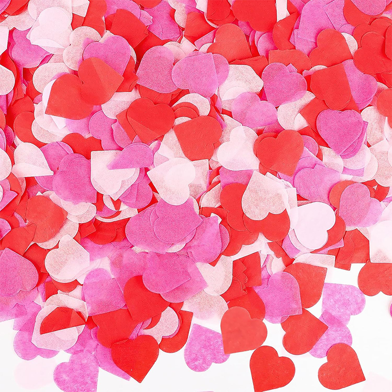 Wedding Hampers - 1200-12000Pcs Heart-Shaped Paper Artificial Petals Valentine's