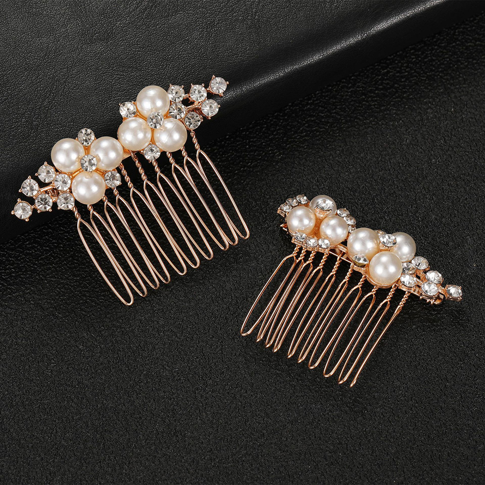 Wedding Supply Store - 2Pcs Simple Wedding Hair Combs Artificial