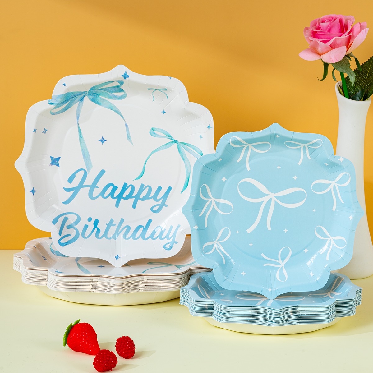 Wedding Party Supply - Bow Birthday Theme Party Disposable Tableware