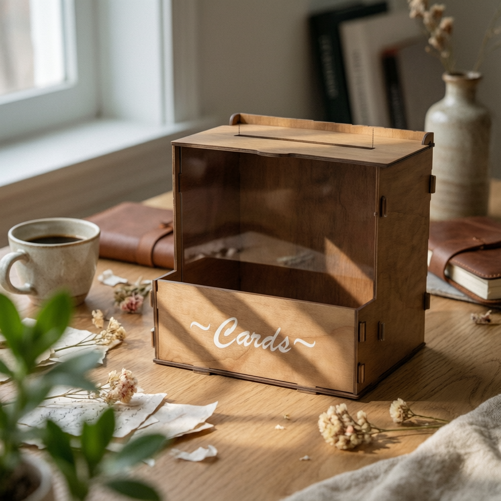 Wedding Card Box - Wooden Wedding Card Box Large Capacity