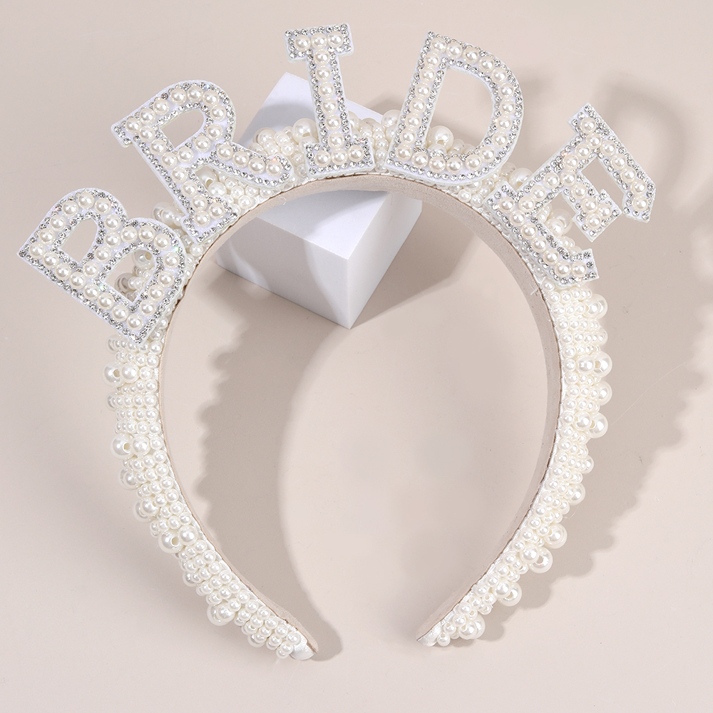 Wedding Supply Store - Pearl Headband Diadem Luxury Beads Rhinestone