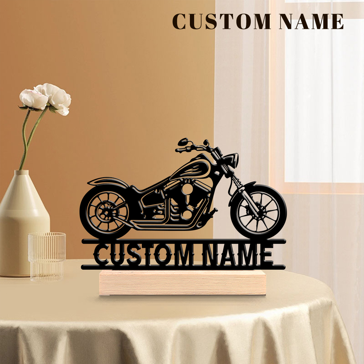 Wedding Party Supply - 1Pc Csutom Name Road Motorbike Wooden