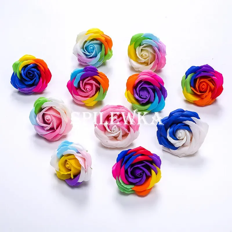 Wedding Party Supply - Spilewka 6X7cm Colorful Rose Artificial Flower