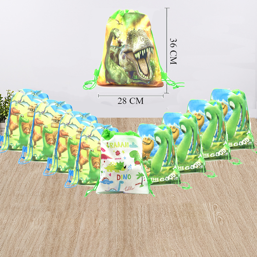 Wedding Event Supply - 34*27cm Cartoon Dinosaur Drawstring Bag Boy