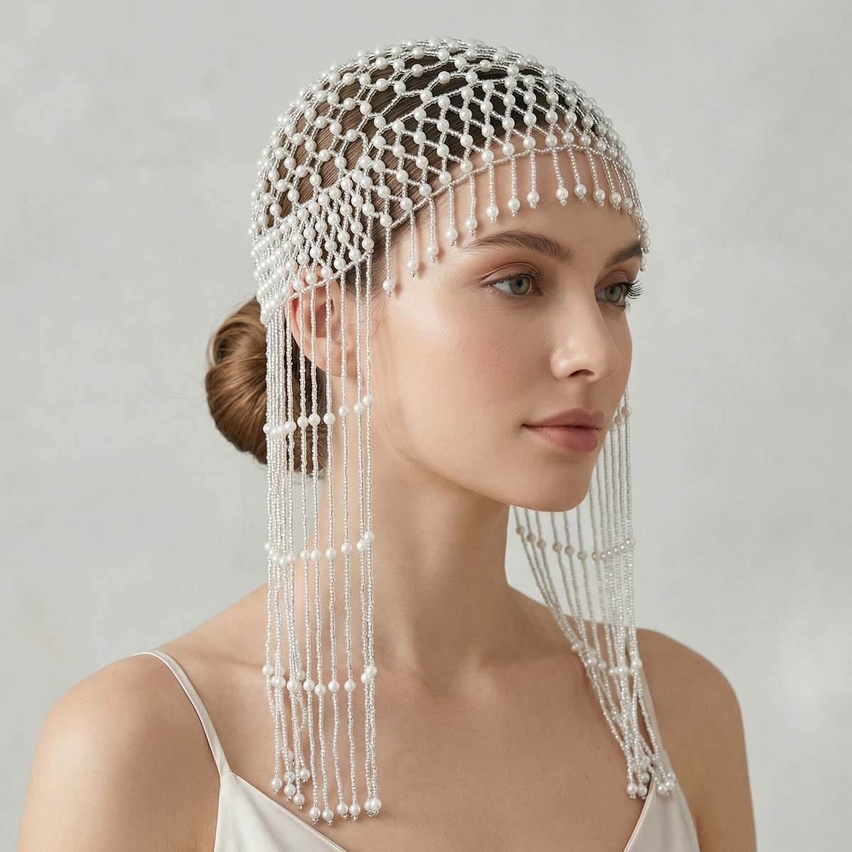 Luxury Pearls Beaded Headwrap  - Wedding Shop ulasan dan harga