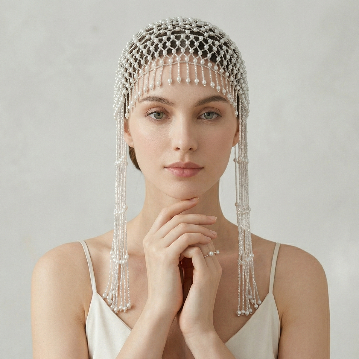 Luxury Pearls Beaded Headwrap  - Wedding Shop ulasan dan harga