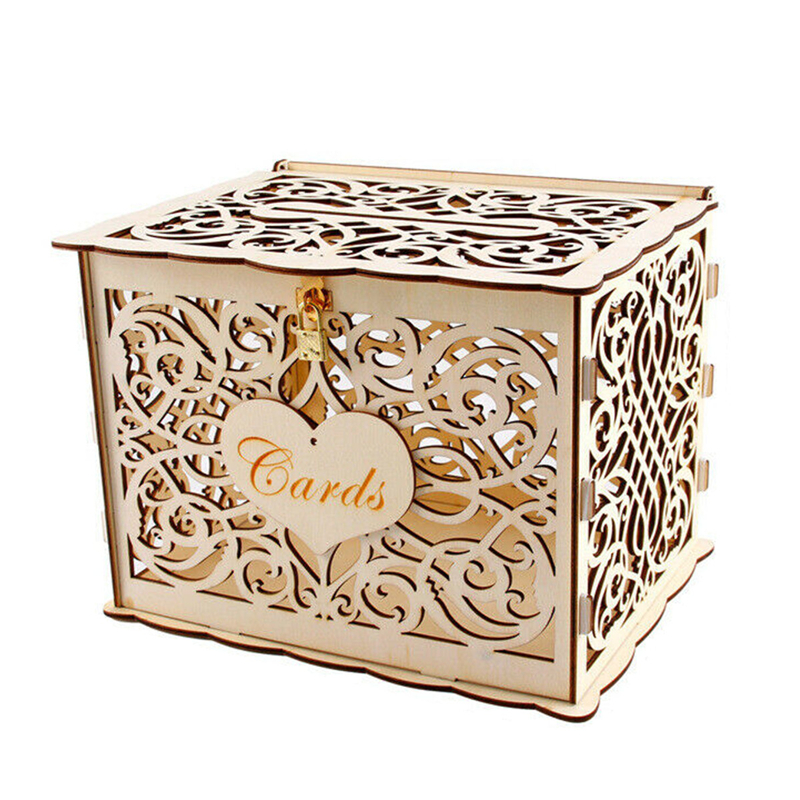 30X24X21cm DIY Wedding Gift Ca - Wedding Card Box ulasan dan harga