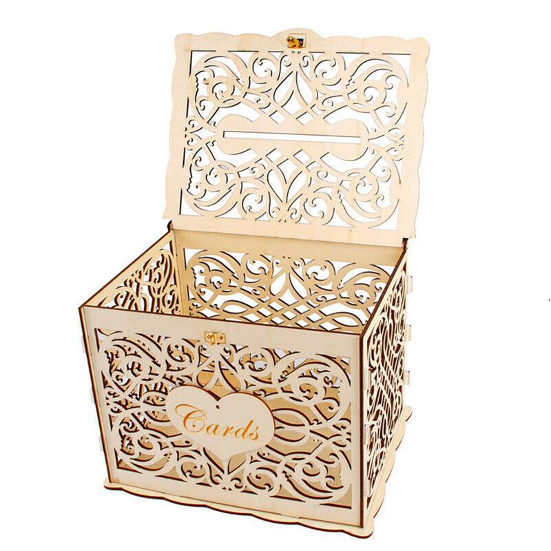 30X24X21cm DIY Wedding Gift Ca - Wedding Card Box ulasan dan harga