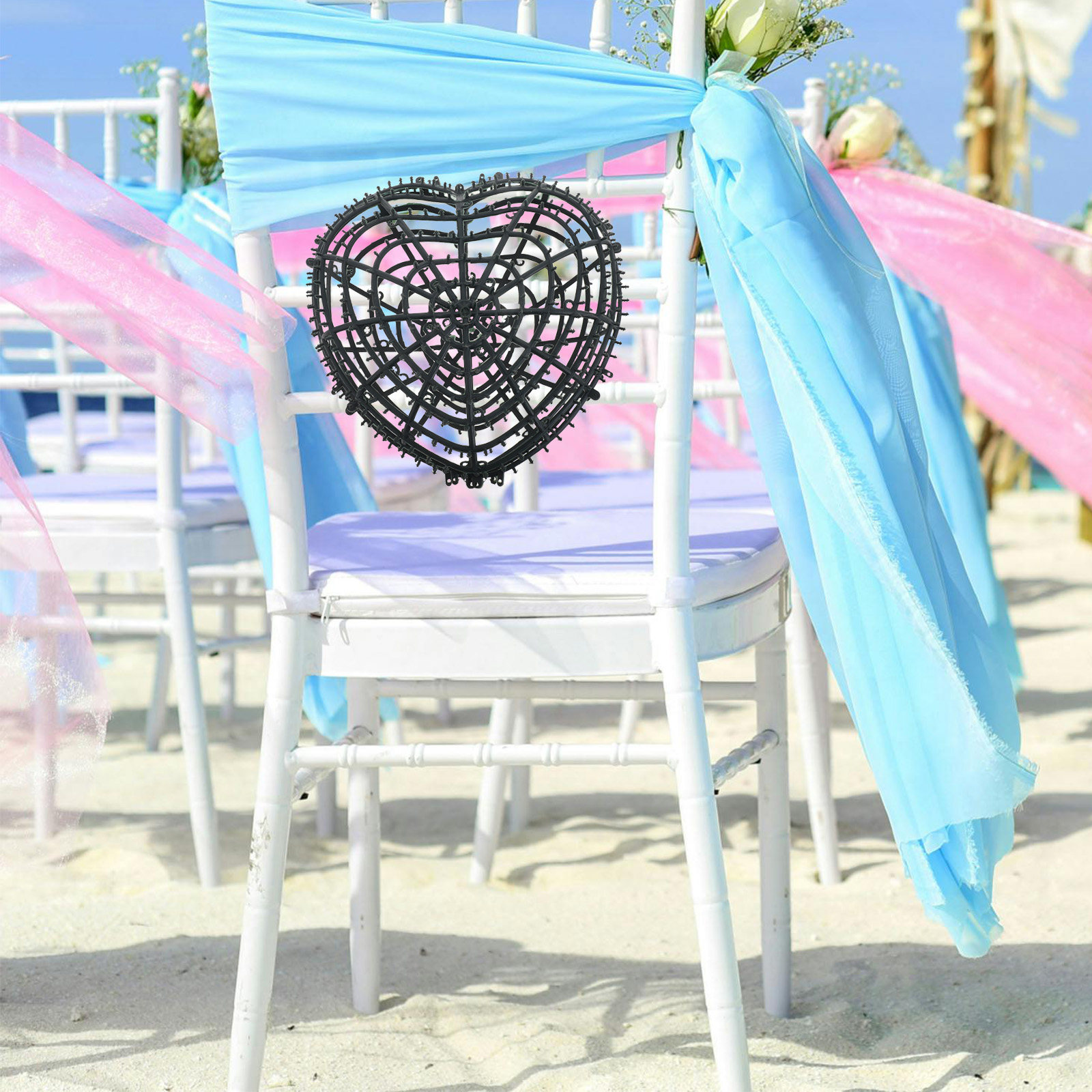 2Pcs Artificial Heart Shaped F - Wedding Support ulasan dan harga