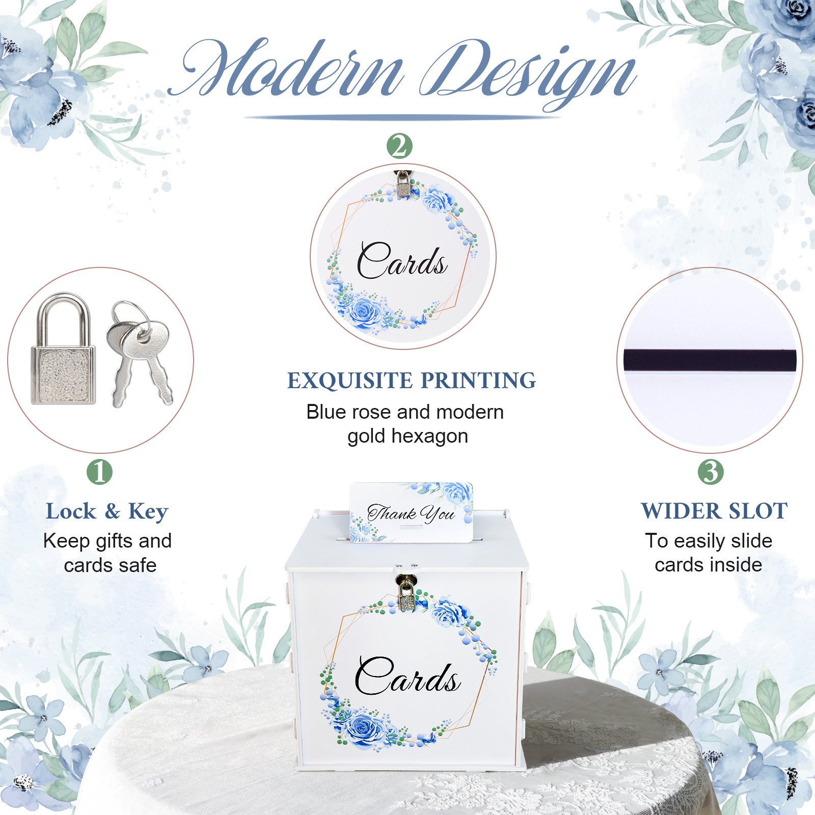 White Wedding Card Box with Lo - Wedding Card Box ulasan dan harga