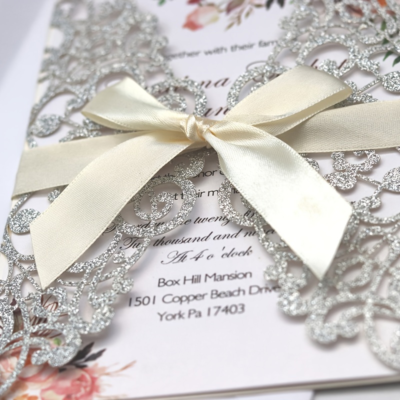 10pcs Laser Cut Wedding Invita - Wedding Supply Business ulasan dan harga