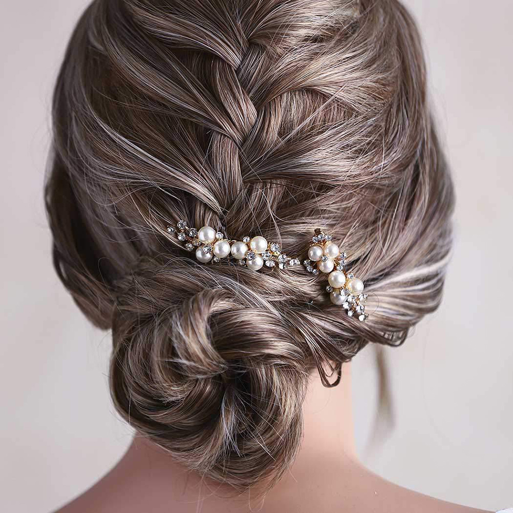 2Pcs Simple Wedding Hair Combs - Wedding Supply Store ulasan dan harga