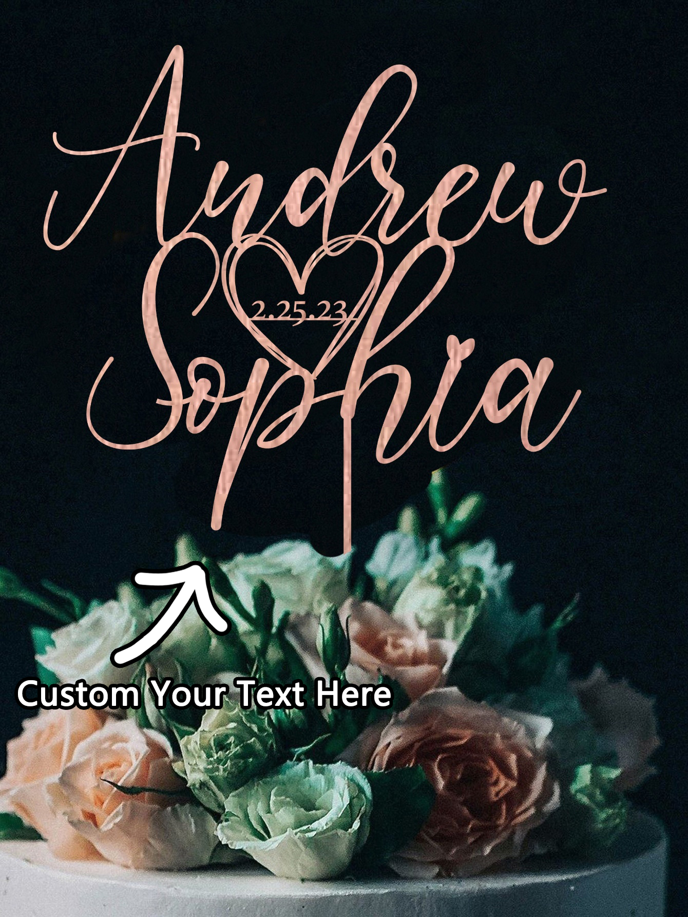 Custom Cake Topper - 1PC Perso - Wedding Shop ulasan dan harga