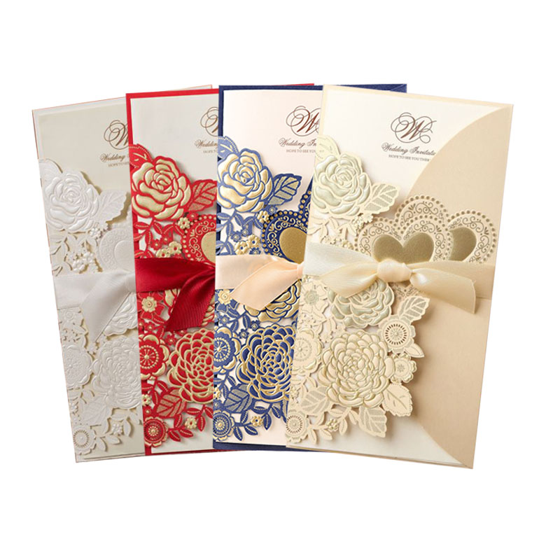 5/10Pcs Laser Cut Wedding Invi - Wedding Supply Business ulasan dan harga