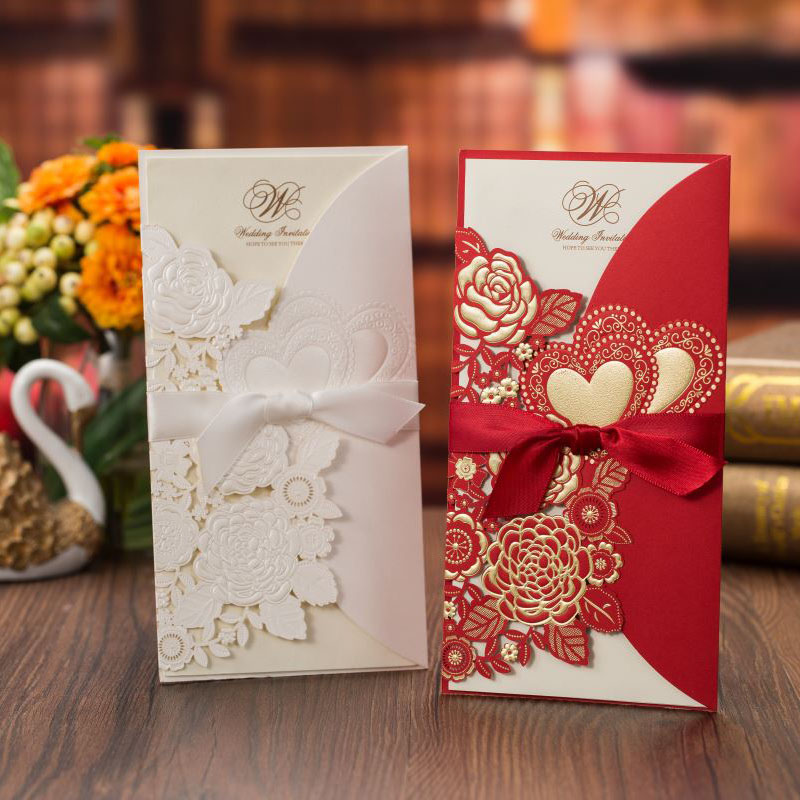5/10Pcs Laser Cut Wedding Invi - Wedding Supply Business ulasan dan harga