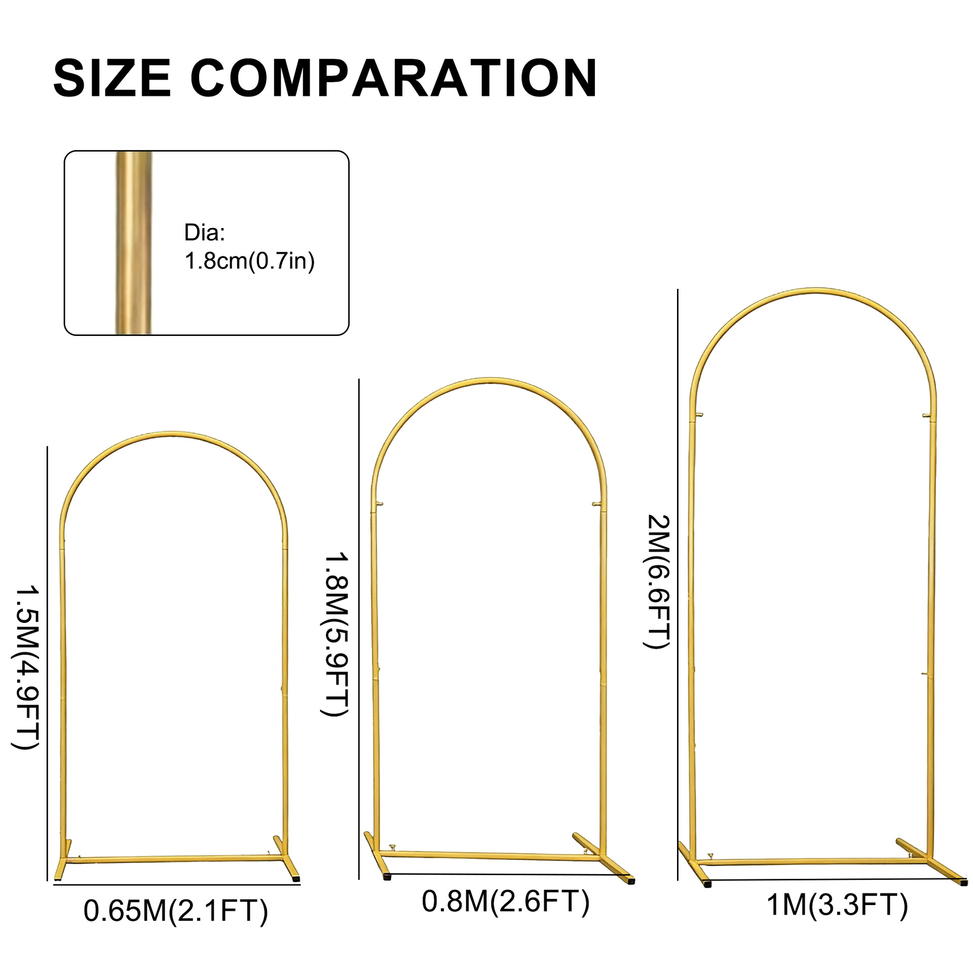 Metal Gold Wedding Arch Stand  - Wedding Support ulasan dan harga