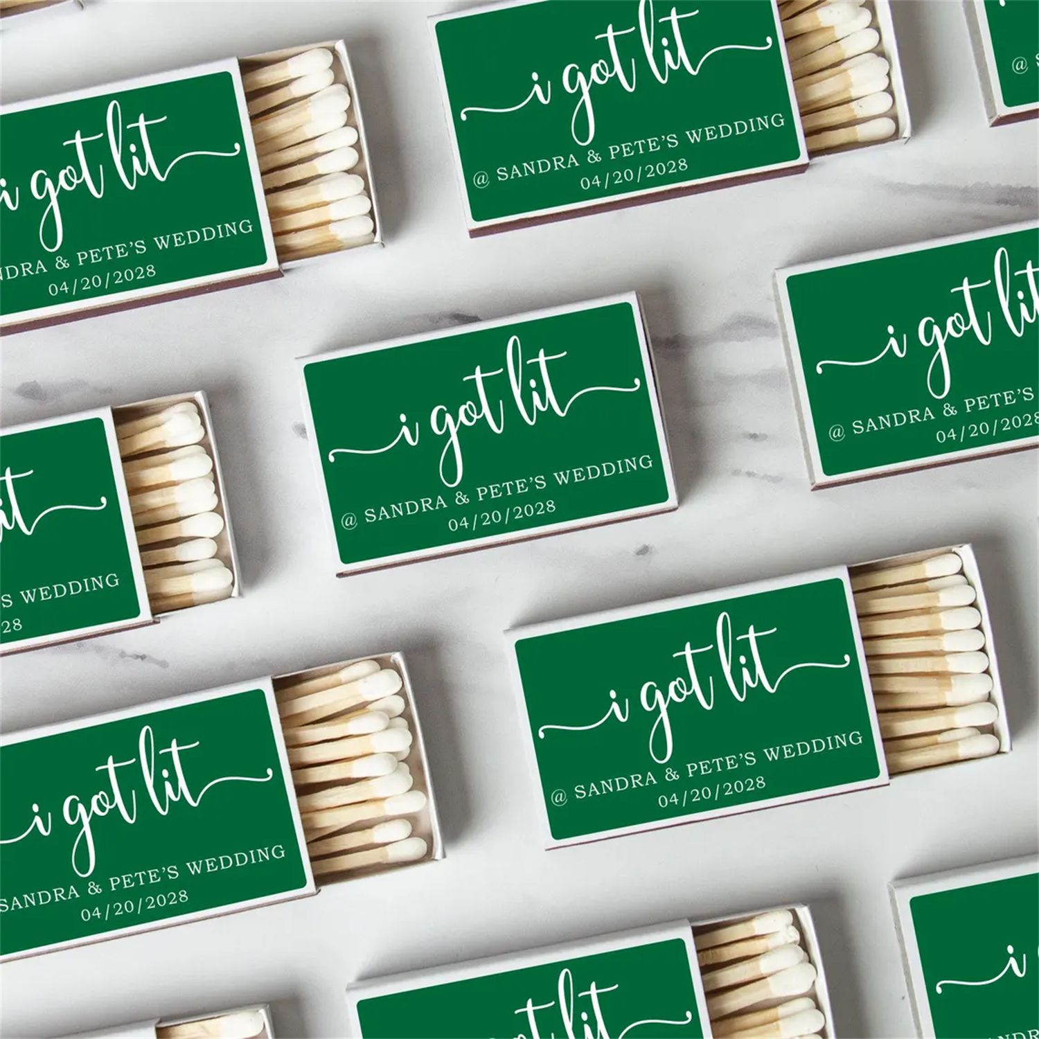 Custom Logo Printed Matchboxes - Wedding Supply Business ulasan dan harga