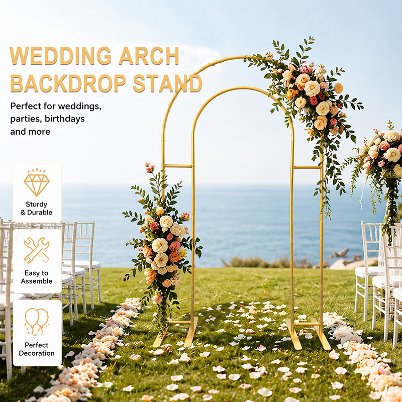 Open Arch Backdrop Stand, Doub - Wedding Support ulasan dan harga