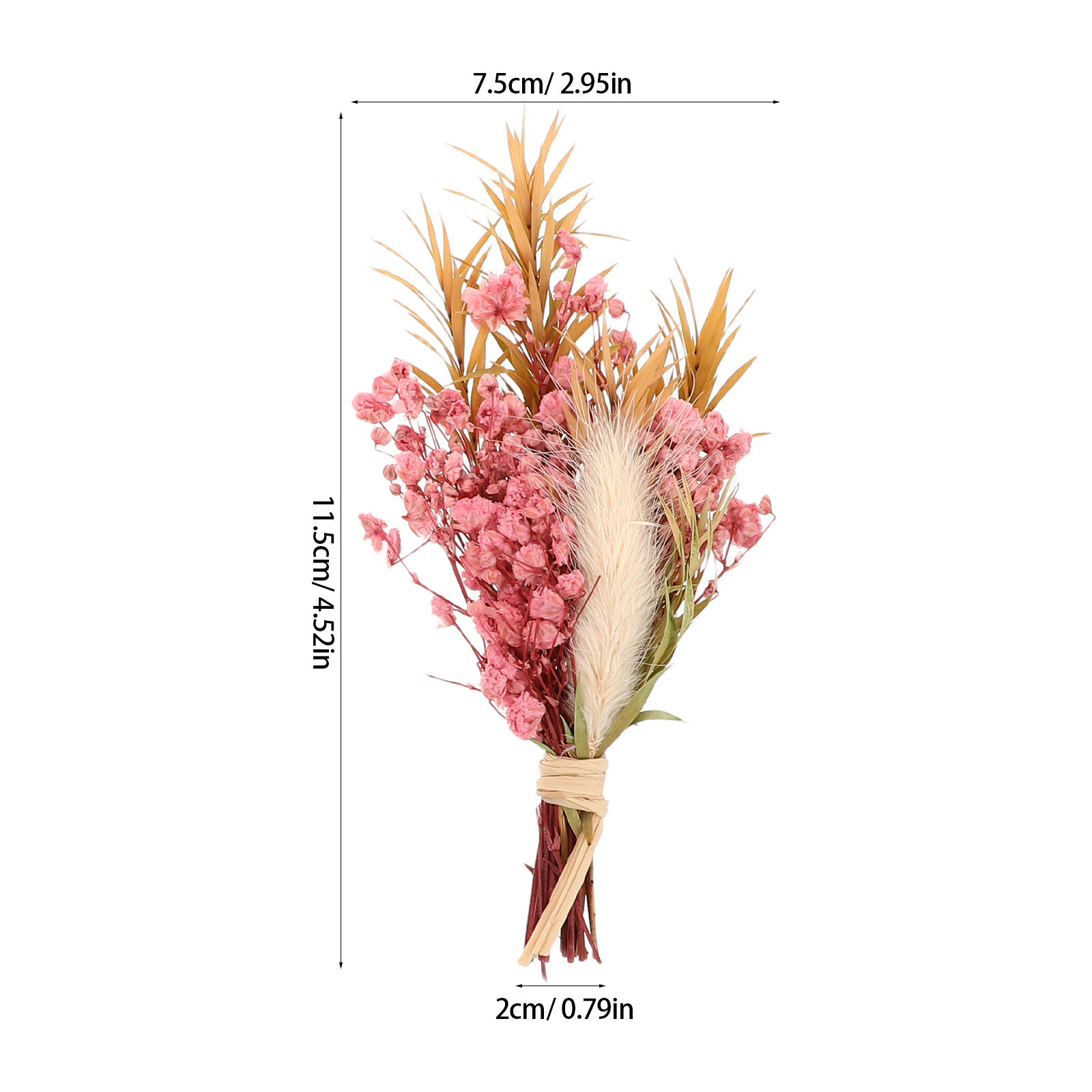 3Pcs Mini Dried Floral Bouquet - Flower Girl Basket ulasan dan harga