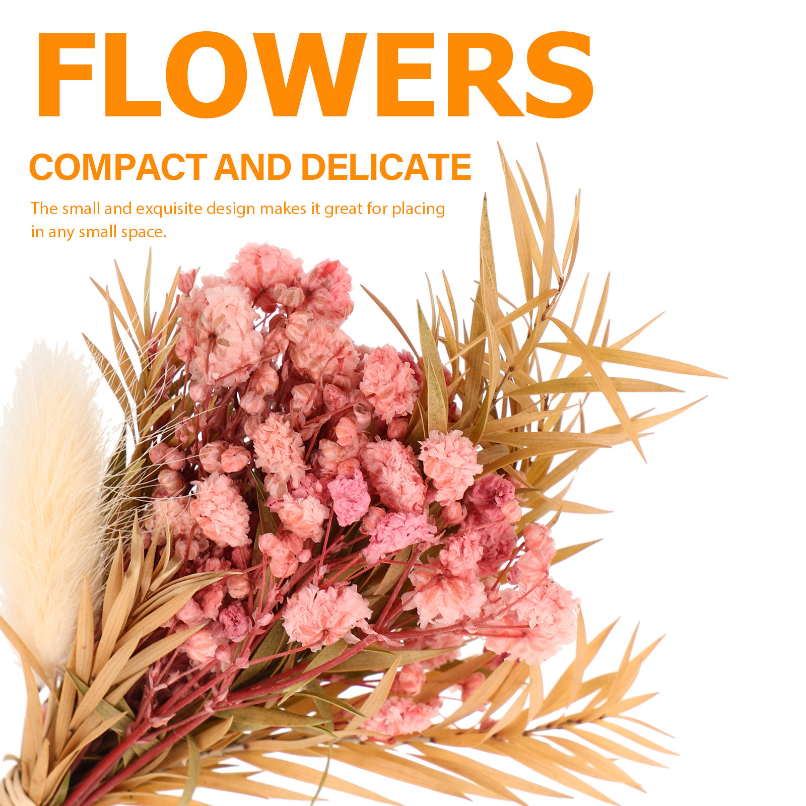 3Pcs Mini Dried Floral Bouquet - Flower Girl Basket ulasan dan harga