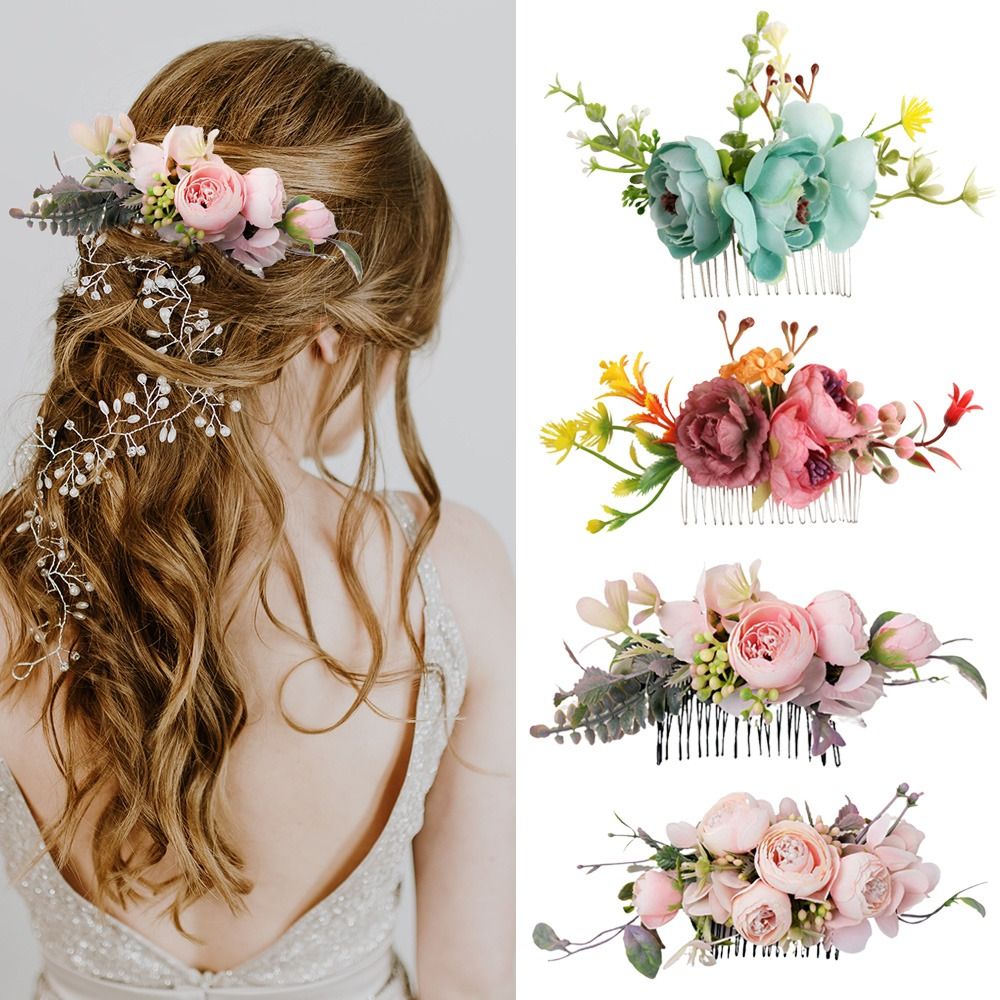 Flower Hair Comb Elegant Brida - Wedding Supply Store ulasan dan harga