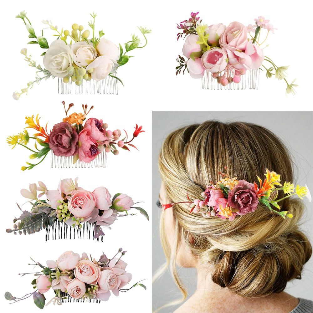 Flower Hair Comb Elegant Brida - Wedding Supply Store ulasan dan harga
