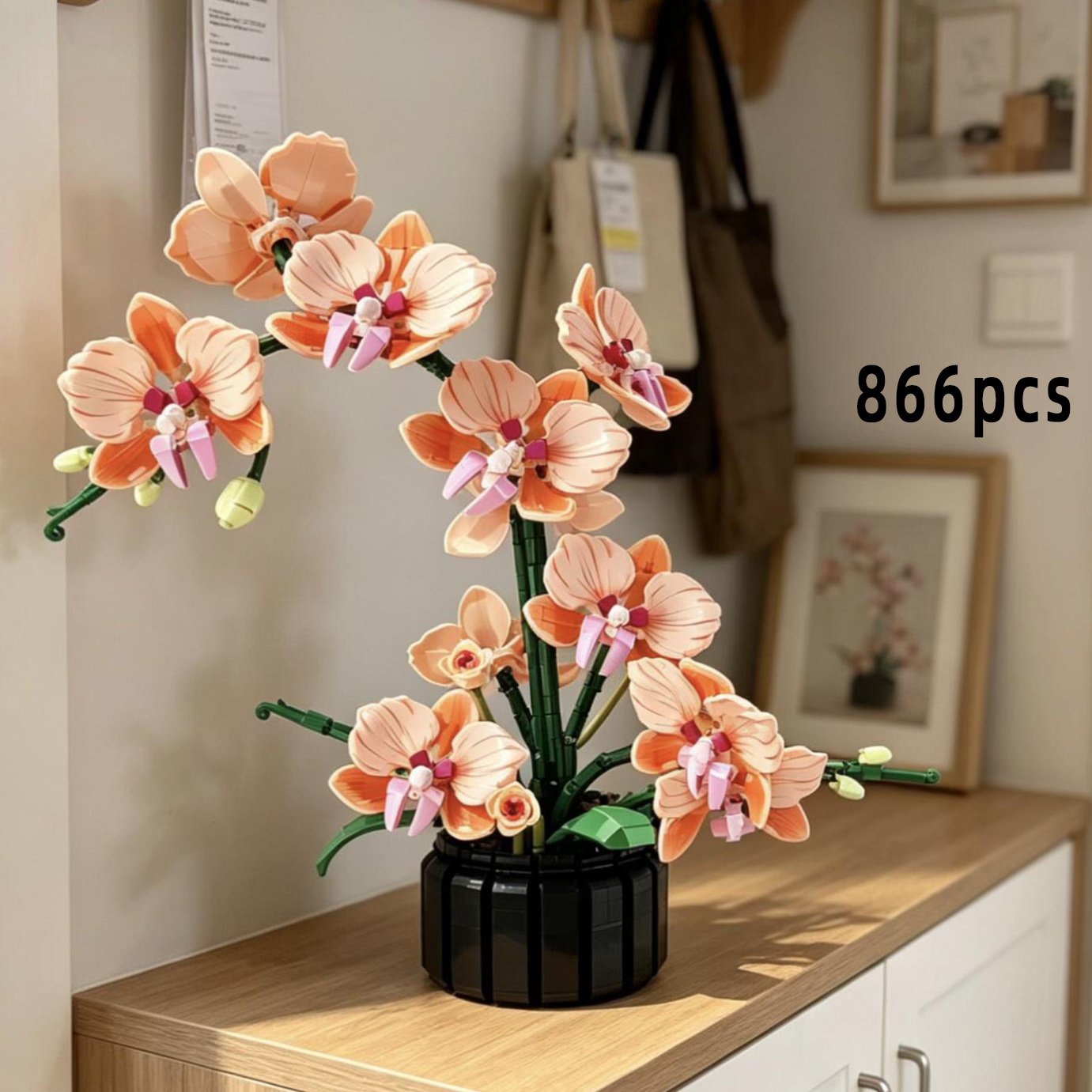 Orange Phalaenopsis Orchid Bui - Flower Girl Basket ulasan dan harga