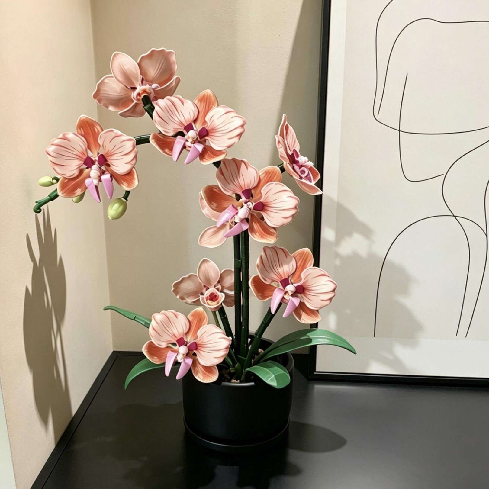 Orange Phalaenopsis Orchid Bui - Flower Girl Basket ulasan dan harga