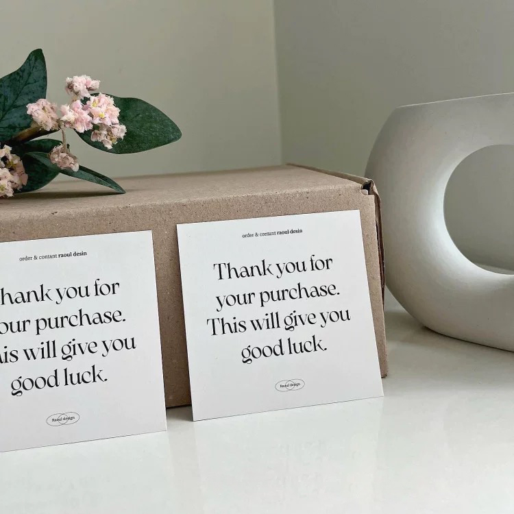 Custom Thank You Card For Smal - Wedding Supply Business ulasan dan harga