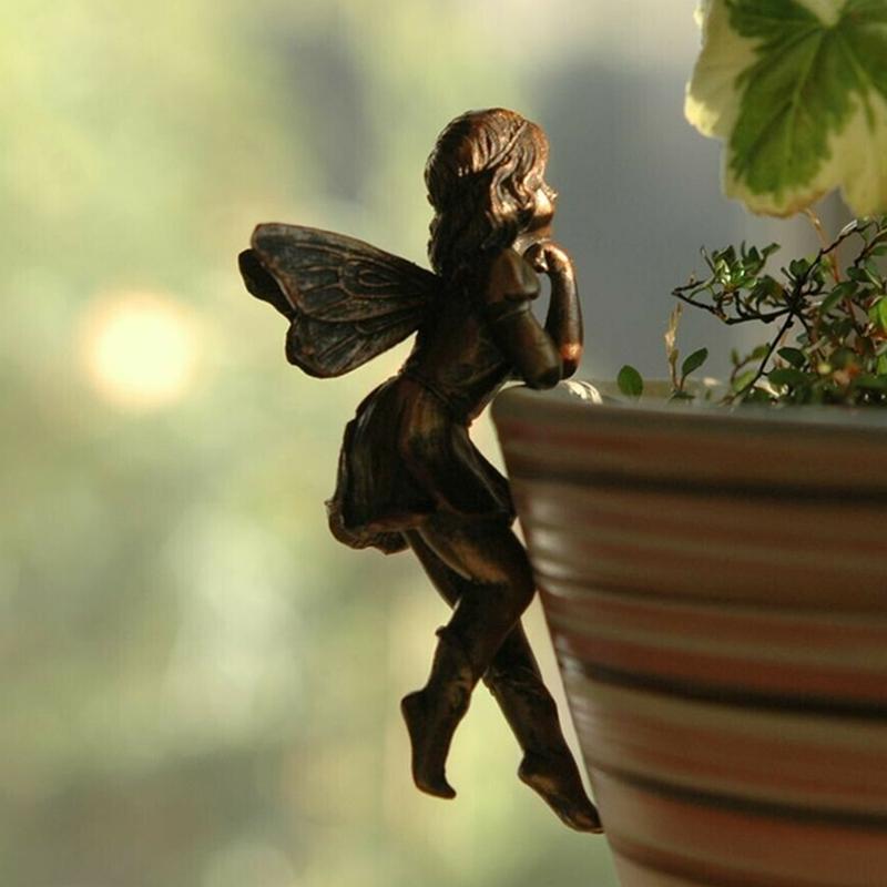 Garden Pot Ornaments Fairy Gir - Flower Girl Basket ulasan dan harga