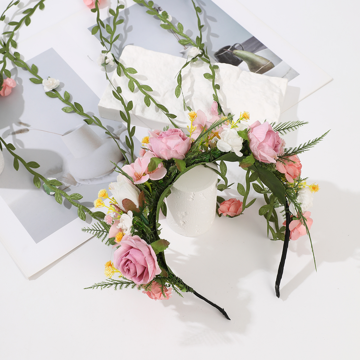1pc Bohemian Rattan Flower Vin - Wedding Supply Store ulasan dan harga
