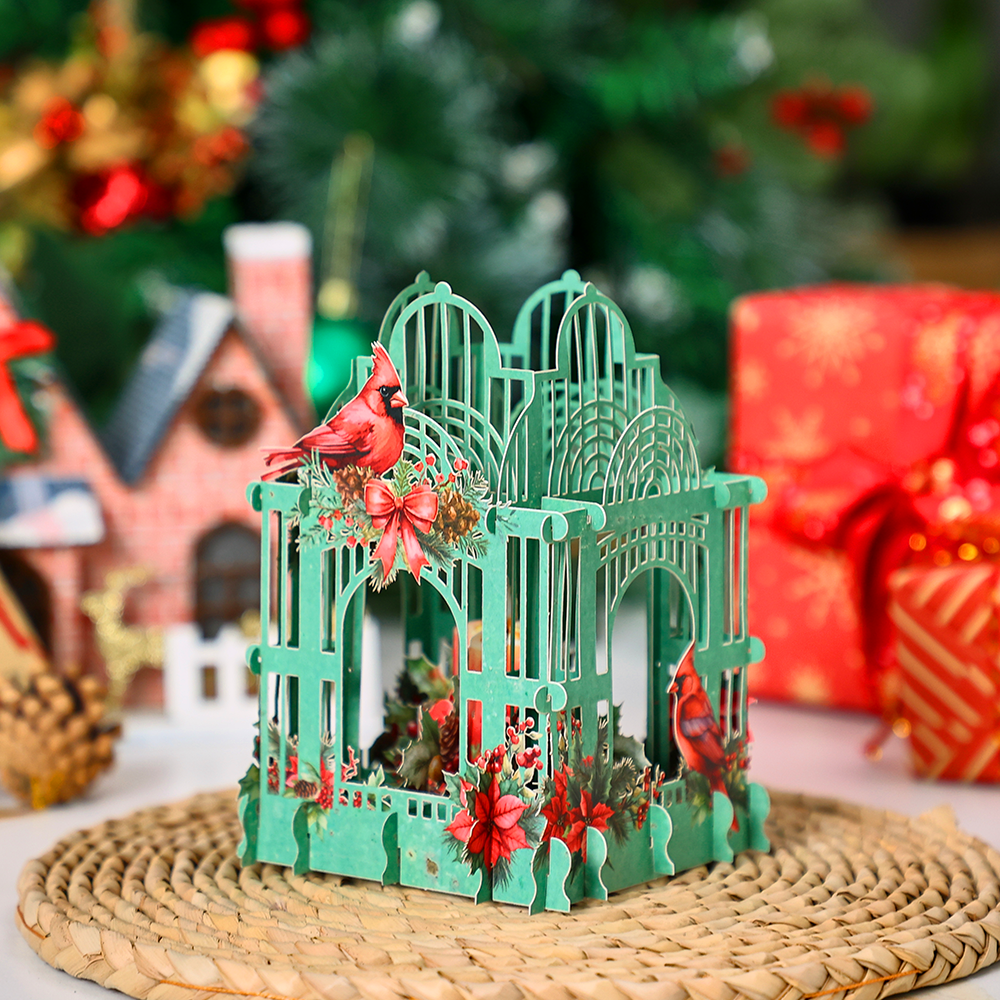 Christmas Poinsettia 3D Box Ca - Wedding Supply Business ulasan dan harga