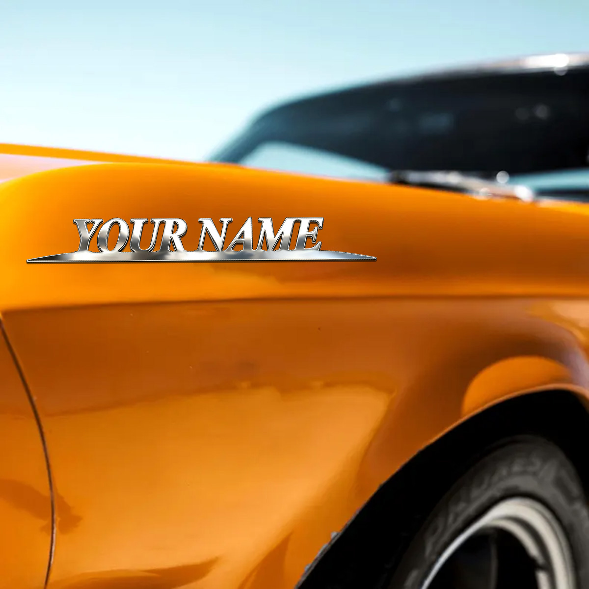Metal Trendy YOUR NAME Sticker - Wedding Shop ulasan dan harga