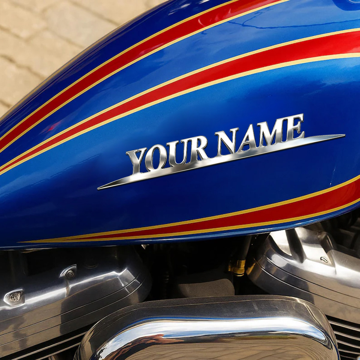 Metal Trendy YOUR NAME Sticker - Wedding Shop ulasan dan harga