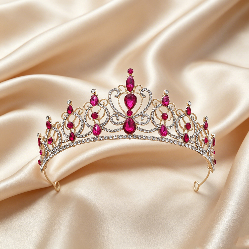 Luxury Vintage Gold Tiara Crow - Wedding Party Supply ulasan dan harga