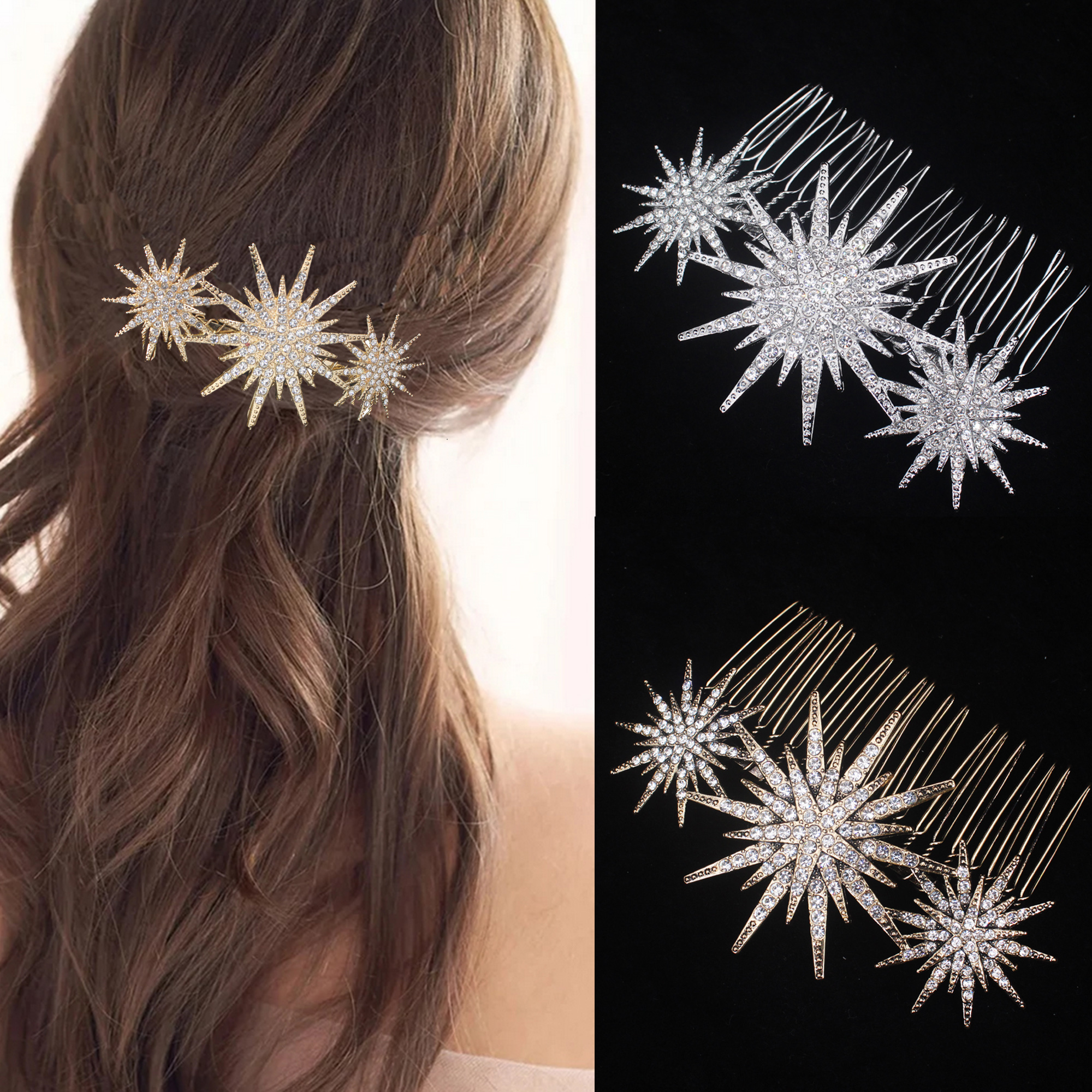Luxury Rhinestone Star Hair Co - Wedding Supply Store ulasan dan harga