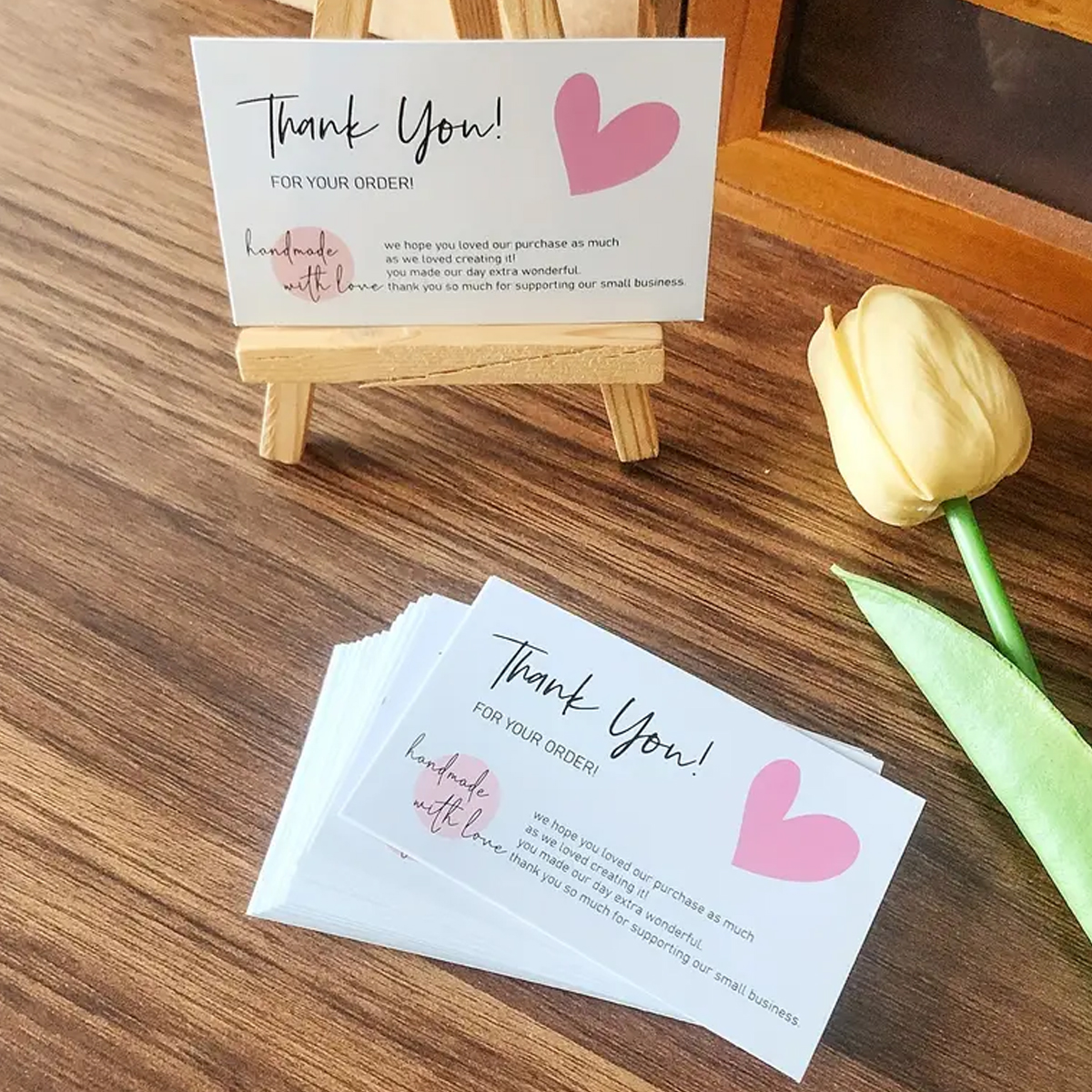 50pcs Thank You Card Exquisite - Wedding Supply Business ulasan dan harga