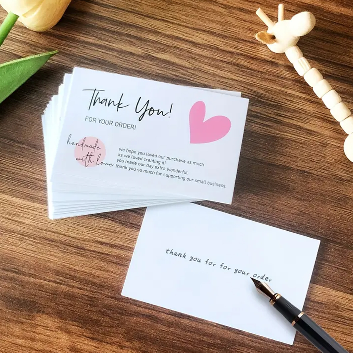 50pcs Thank You Card Exquisite - Wedding Supply Business ulasan dan harga