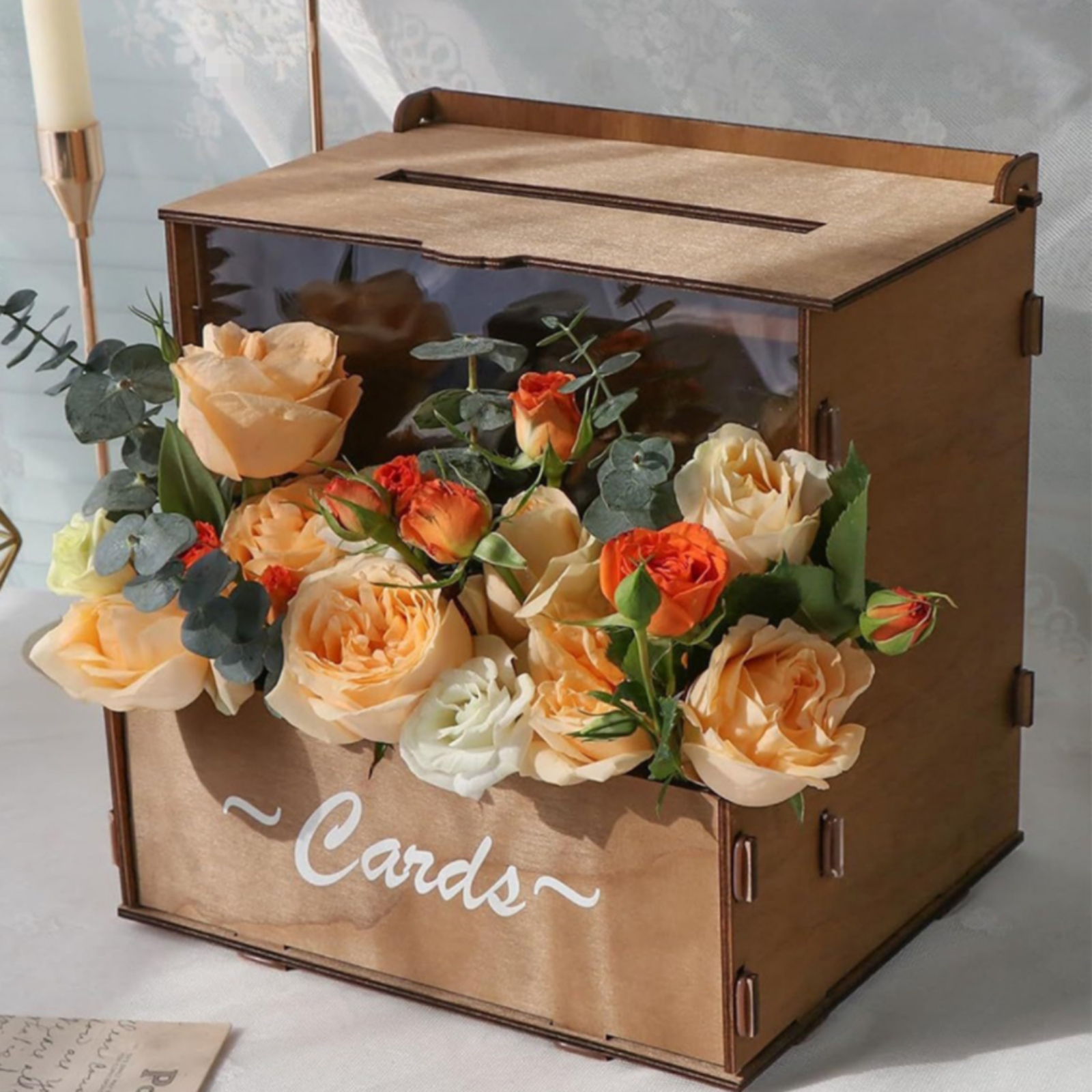 Wooden Wedding Card Box Large  - Wedding Card Box ulasan dan harga