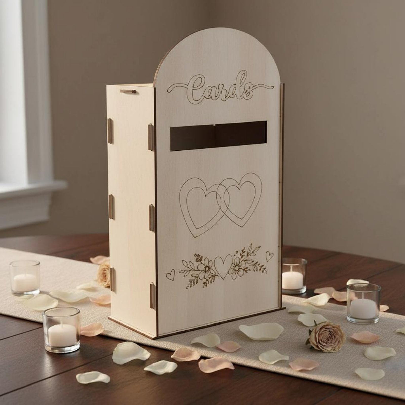 Wooden Wedding Card Box Laser  - Wedding Card Box ulasan dan harga