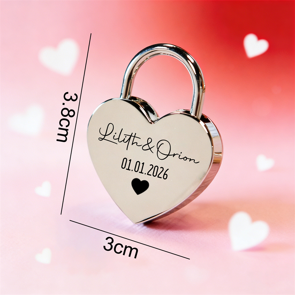 Custom Name Heart-Shaped Padlo - Wedding Party Supply ulasan dan harga
