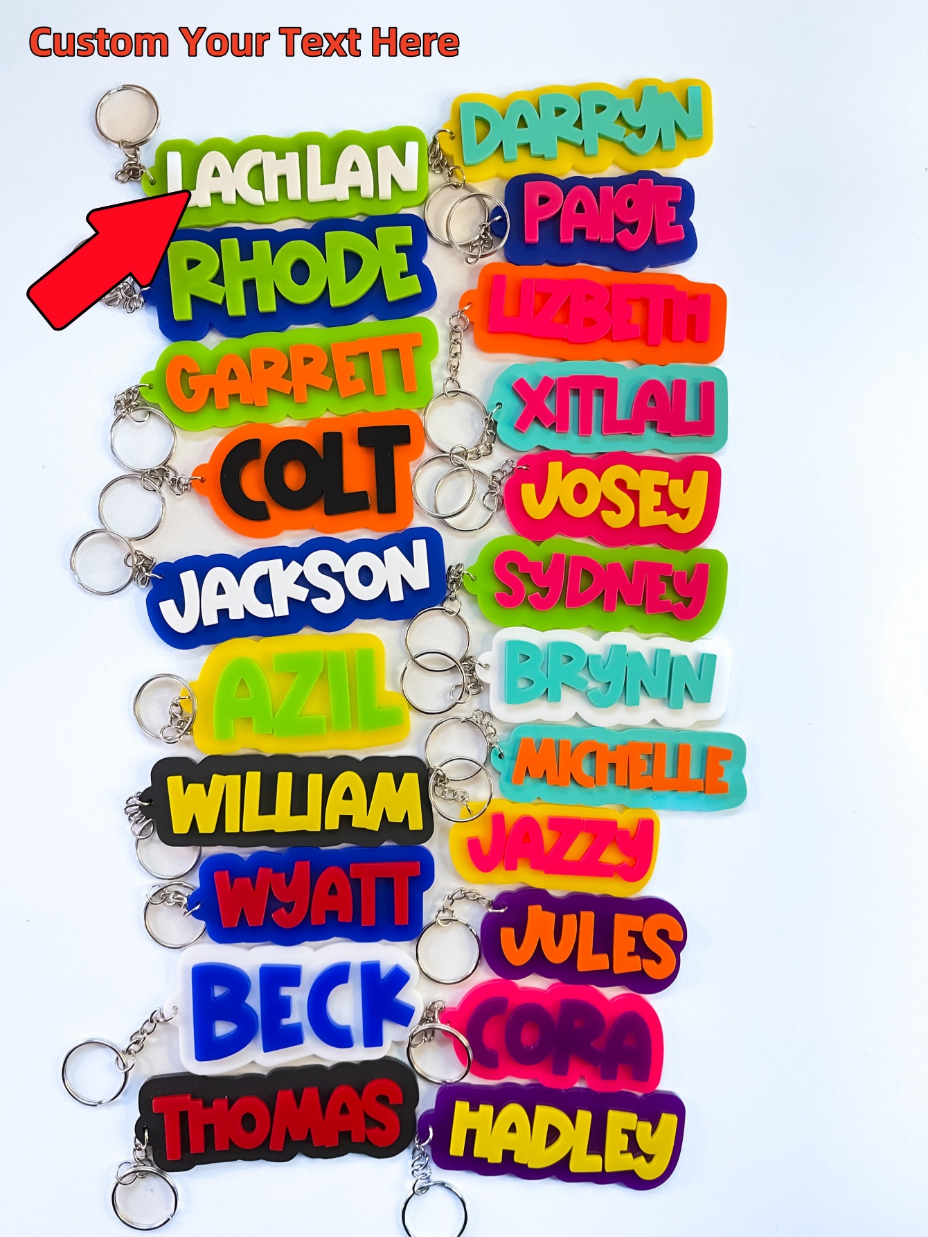 Customized Keyring with Name o - Wedding Shop ulasan dan harga