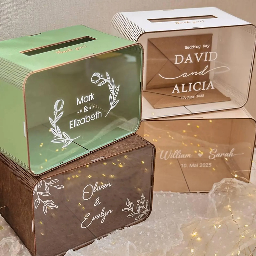 Custom Name Decals for Wedding - Wedding Card Box ulasan dan harga