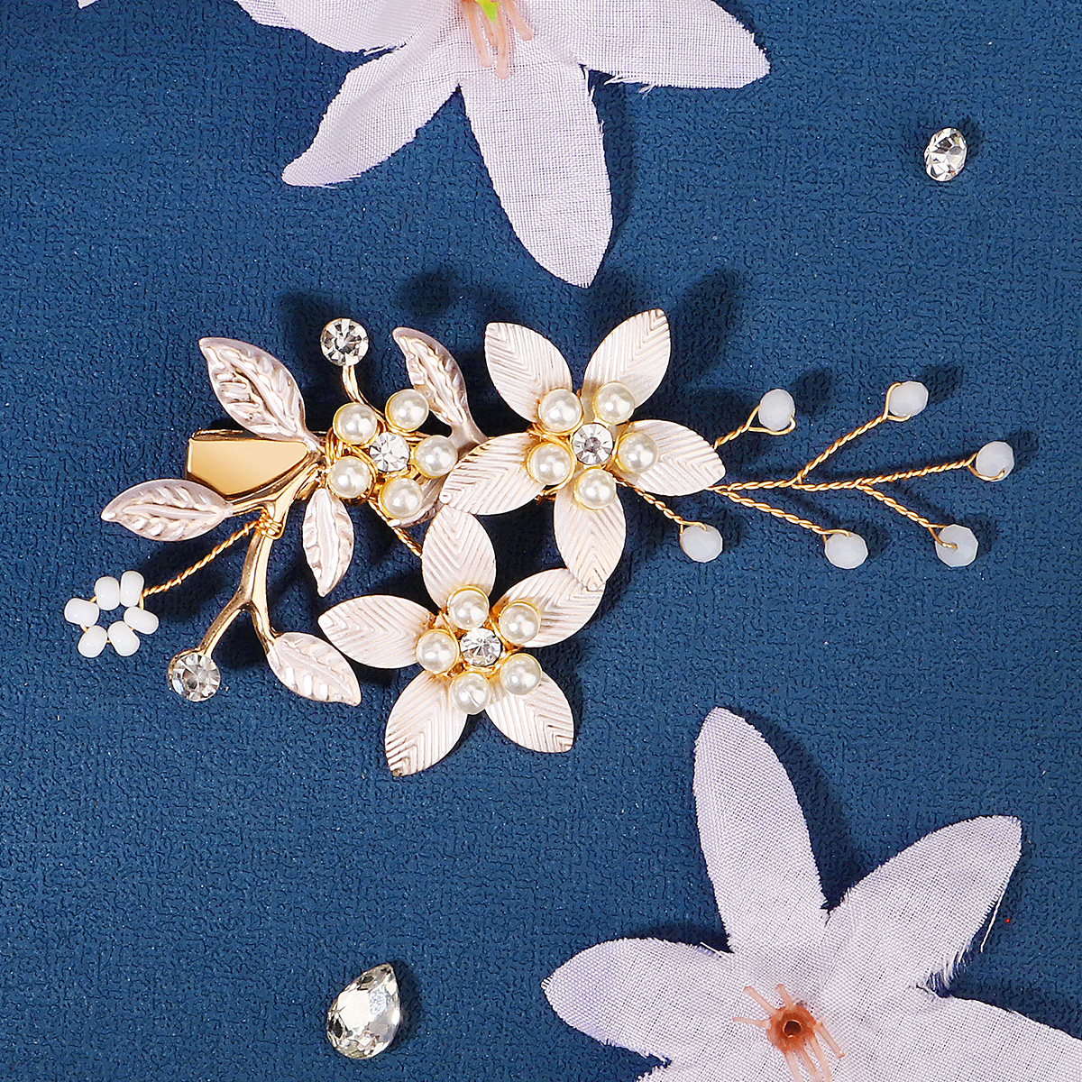 Handmade Pearl Flower Hair Cli - Wedding Supply Store ulasan dan harga