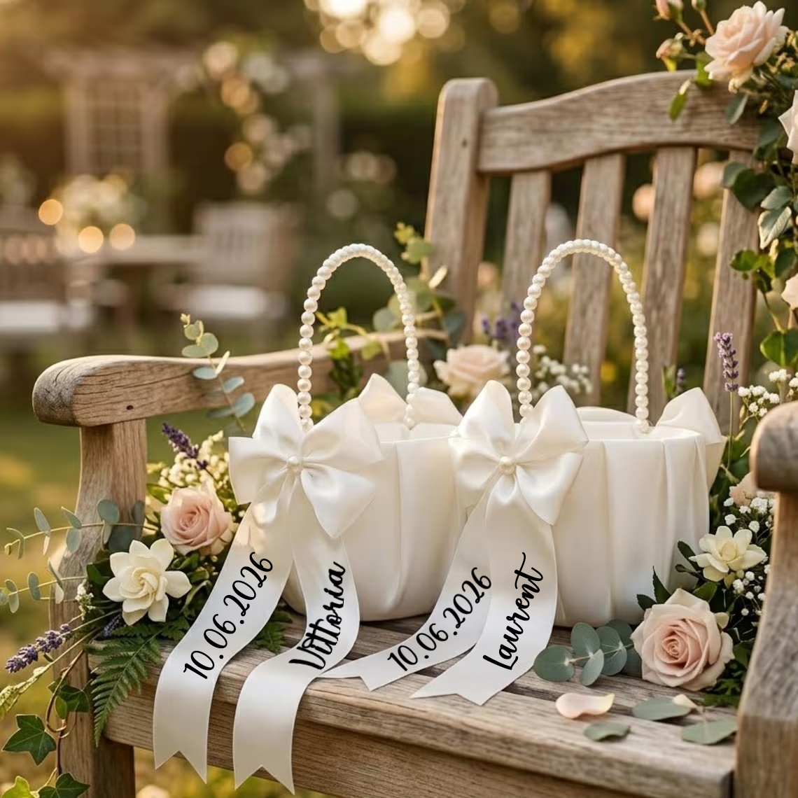 Custom Name Flower Girl Basket - Wedding Hampers ulasan dan harga