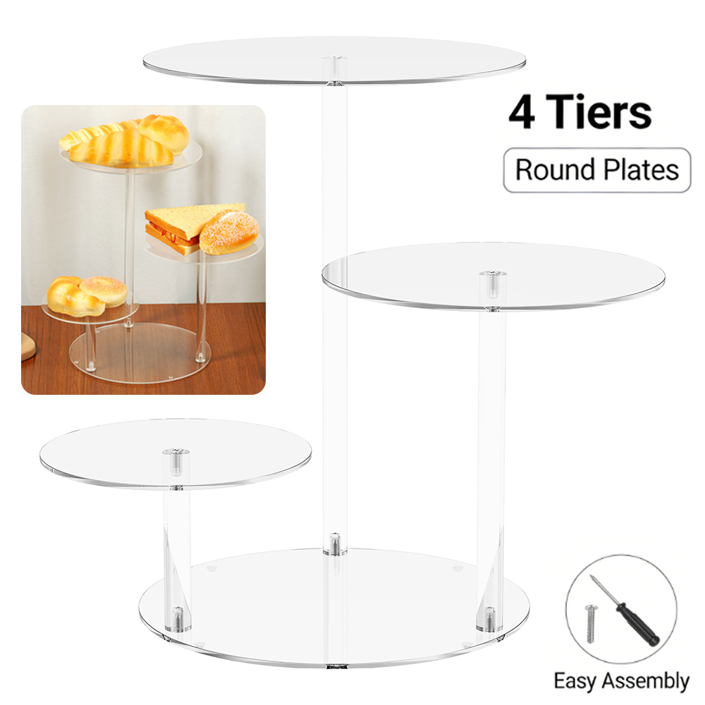 4 Tier Cake Stand Acrylic Tran - Wedding Support ulasan dan harga