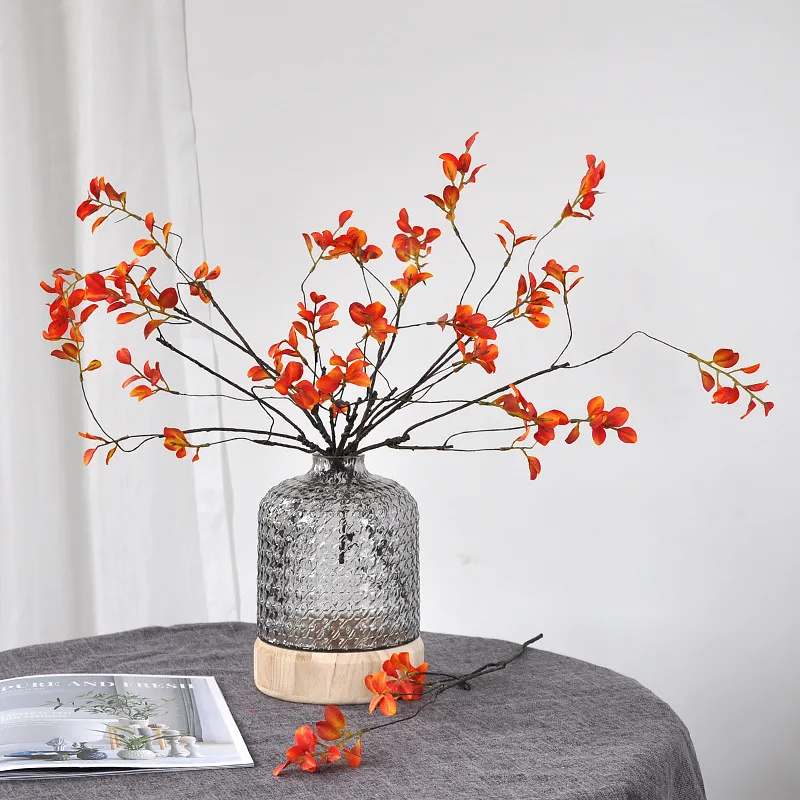 57cm Red Leaf Artificial Flowe - Flower Girl Basket ulasan dan harga