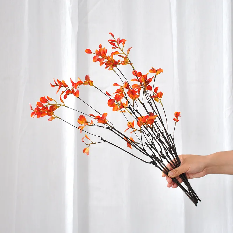 57cm Red Leaf Artificial Flowe - Flower Girl Basket ulasan dan harga
