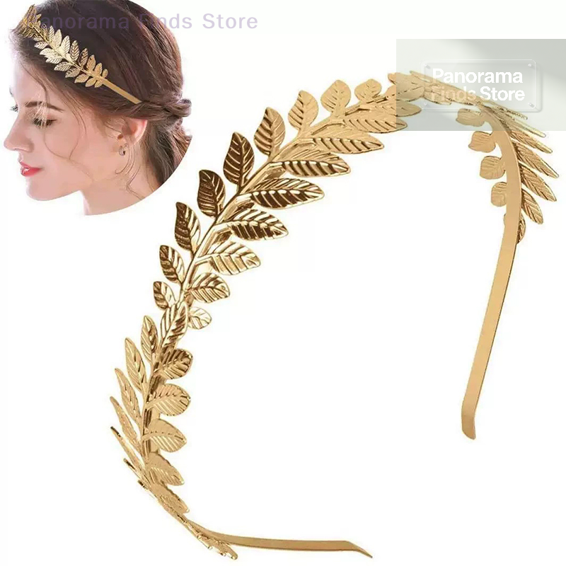 【P】Gold Leaf Headband Headpiec - Wedding Supply Store ulasan dan harga