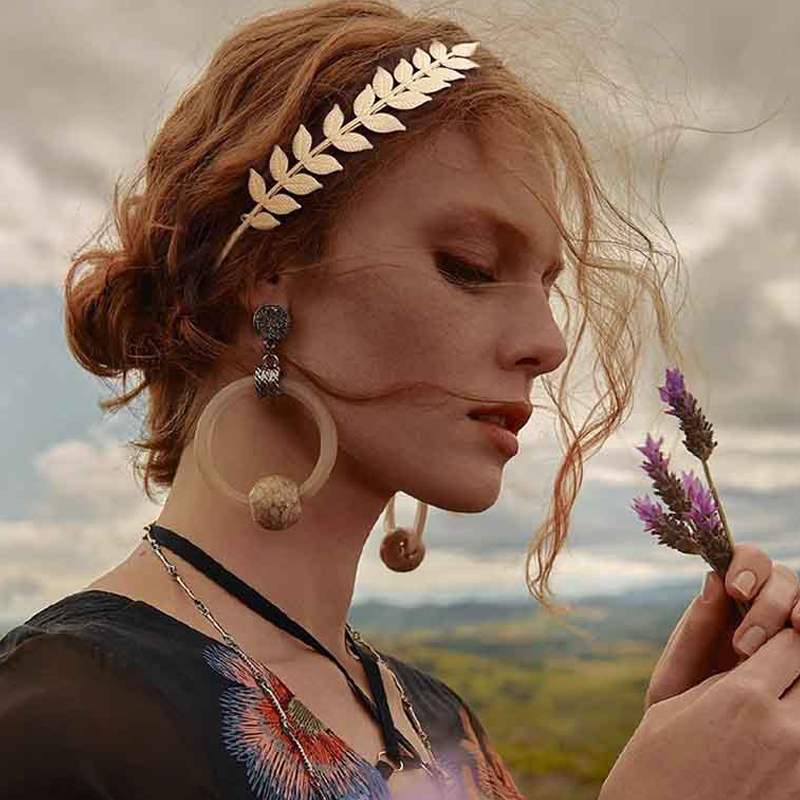 【P】Gold Leaf Headband Headpiec - Wedding Supply Store ulasan dan harga